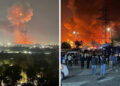 huge explosion