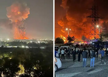 huge explosion