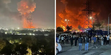 huge explosion