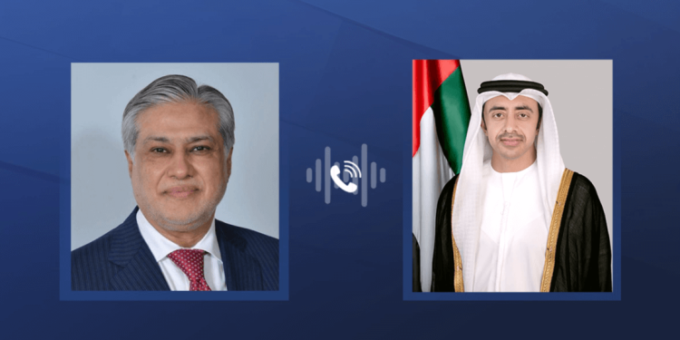 متحدہ عرب امارات کے وزیر خارجہ عبداللہ بن زاید کی وزیر خارجہ اسحاق ڈار کو فون کال، اسٹریٹجک پارٹنرشپ پر تبادلہ خیال