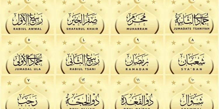 اسلامی مہینوں کے نام