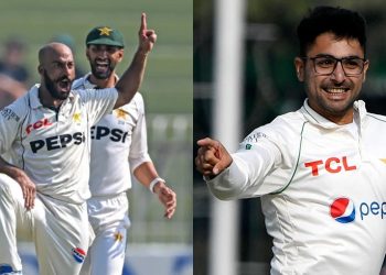 پاکستان بمقابلہ ویسٹ انڈیز ابرار احمد اور ساجد خان ٹیسٹ بولنگ