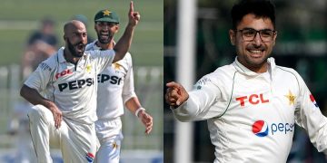 پاکستان بمقابلہ ویسٹ انڈیز ابرار احمد اور ساجد خان ٹیسٹ بولنگ