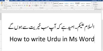 ms word میں اردو کیسے لکھیں؟