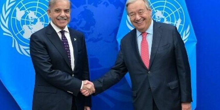 وزیراعظم شہباز شریف اور اقوامِ متحدہ کے سیکریٹری جنرل کے درمیان ایک بار پھر پاک بھارت کشیدگی پر گفتگو