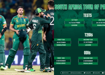 پاکستان بمقابلہ جنوبی افریقہ 2025 اسکواڈ اور شیڈول