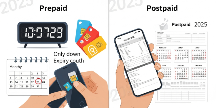 Prepaid اور Postpaid کیا ہے؟ مکمل رہنمائی 2025