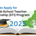 پنجاب اسکول ٹیچر انٹرن شپ (STI) پروگرام 2025 کے لیے درخواست دینے کا طریقہ