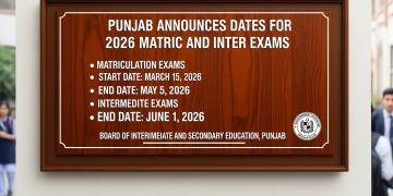 پنجاب میں 2026 میٹرک اور انٹر امتحانات کی تاریخوں کا اعلان
