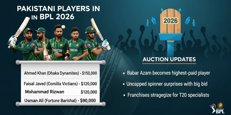BPL 2026 میں پاکستانی کھلاڑی: مکمل فہرست اور آکشن اپ ڈیٹس