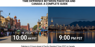 پاکستان اور کینیڈا کے درمیان وقت کا فرق