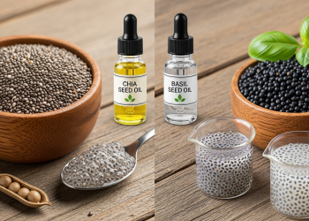 چیا سیڈز اور تلسی کے بیج میں فرق: صحت، غذائیت اور استعمال