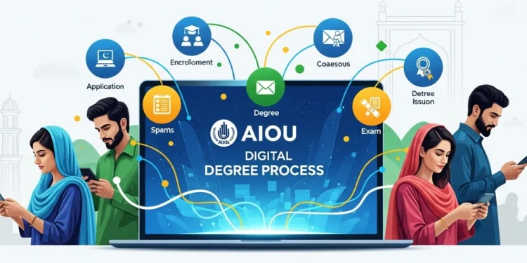 طلبہ کے لیے اے آئی او یو ڈیجیٹل ڈگری سسٹم متعارف