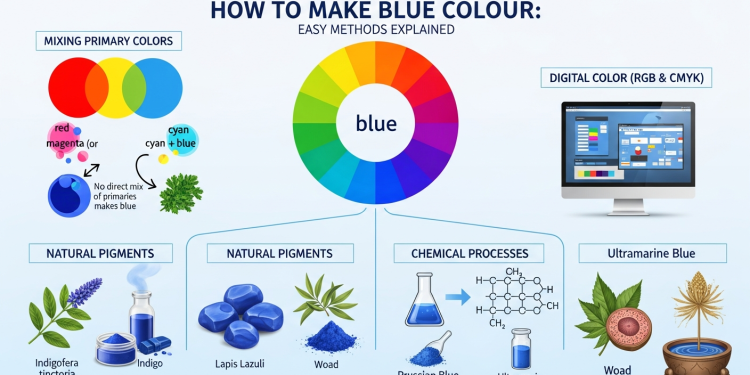نیلا کلر کیسے بنائیں؟