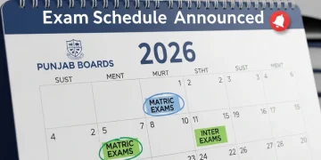 پنجاب بورڈز میٹرک اور انٹر امتحانات شیڈول 2026 کا اعلان