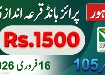 1500 روپے کے پرائز بانڈ کا رزلٹ 2026: قرعہ اندازی نمبر 105 کا اعلان