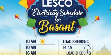 بسنت کے لیے لیسکو بجلی شیڈول کا اعلان