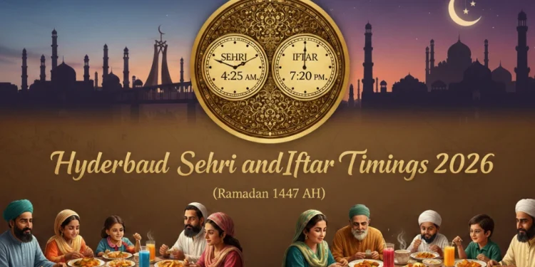 حیدرآباد سحر و افطار اوقات 2026 (رمضان 1447ھ)