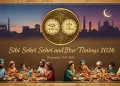 سبی سحر و افطار اوقات 2026 (رمضان 1447ھ)