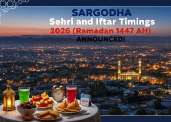 سرگودھا سحر و افطار اوقات 2026 (رمضان 1447ھ)