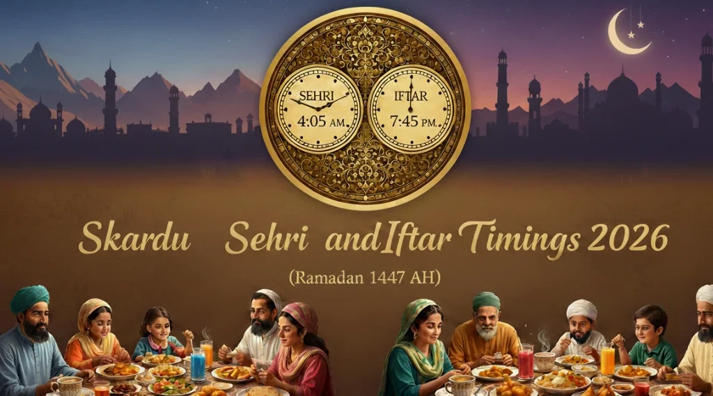 سکردو سحر و افطار اوقات 2026 (رمضان 1447ھ)
