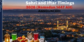 سیالکوٹ سحر و افطار اوقات 2026 (رمضان 1447ھ)