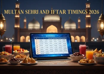 ملتان سحر و افطار اوقات 2026 (رمضان 1447ھ)