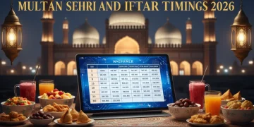 ملتان سحر و افطار اوقات 2026 (رمضان 1447ھ)