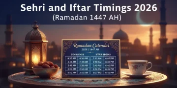 میانوالی سحر و افطار اوقات 2026 (رمضان 1447ھ)