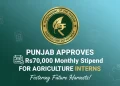 پنجاب حکومت کا ایگریکلچر انٹرنز کے لیے 70,000 روپے ماہانہ وظیفے کا اعلان
