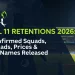 پی ایس ایل 11 ری ٹینشنز 2026 کنفرم اسکواڈز اور ریلیز ہونے والے بڑے نام