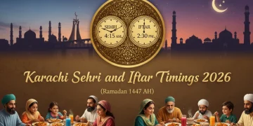 کراچی سحر و افطار اوقات 2026 (رمضان 1447ھ)