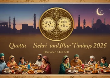کوئٹہ سحر و افطار اوقات 2026 (رمضان 1447ھ)