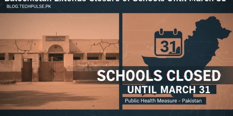 بلوچستان میں سکولوں کی بندش میں 31 مارچ تک توسیع