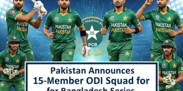 بنگلہ دیش کے خلاف سیریز کے لیے پاکستان کے 15 رکنی ون ڈے اسکواڈ کا اعلان
