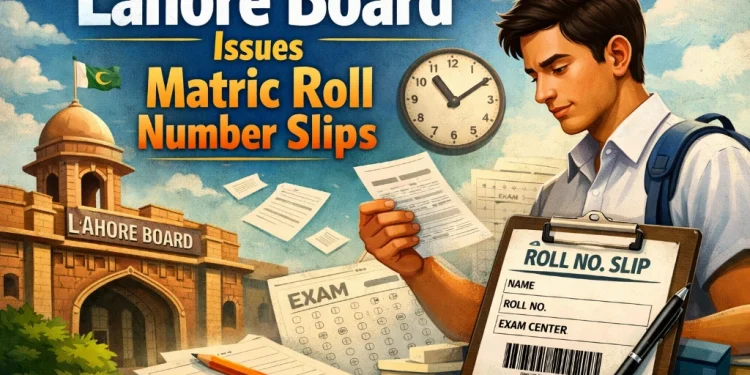 لاہور بورڈ نے سالانہ امتحانات 2026 کے لیے میٹرک کی رول نمبر سلپس جاری کر دیں