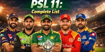پی ایس ایل 11 کے لیے ٹیم کپتانوں کی تصدیق مکمل فہرست