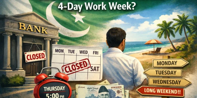 کیا پاکستان کے 4 روزہ ورک ویک میں بینک بند ہوں گے؟ پلان کی تفصیلات