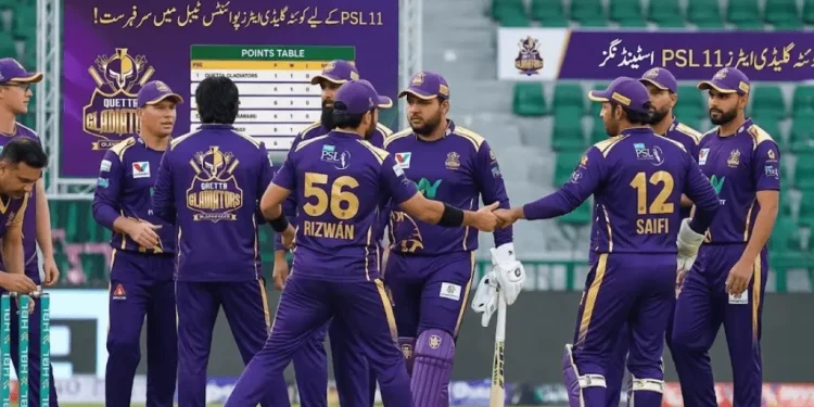 کوئٹہ گلیڈی ایٹرز PSL 11 اسٹینڈنگز