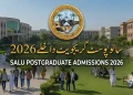 سالو پوسٹ گریجویٹ داخلے 2026