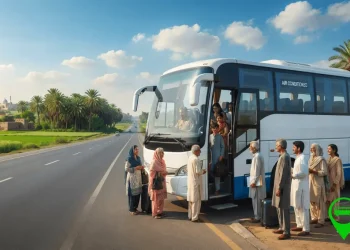 لاڑکانہ سے قمبر پیپلز بس سروس