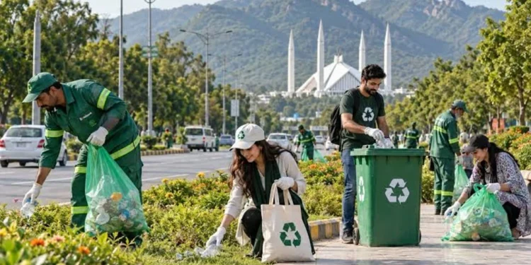 اسلام آباد کو پلاسٹک فری بنانے کی مہم، 218 کلوگرام پولی تھین بیگز ضبط، دکان دار گرفتار