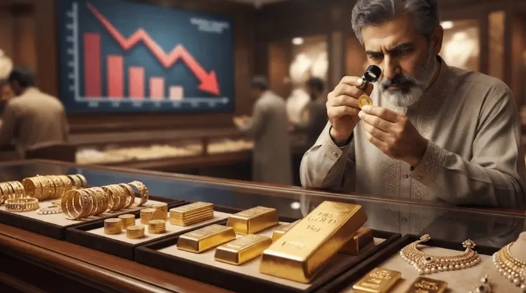 سونے کی قیمتوں میں ریکارڈ کمی
