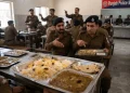 پنجاب پولیس غیر معیاری کھانا احتجاج